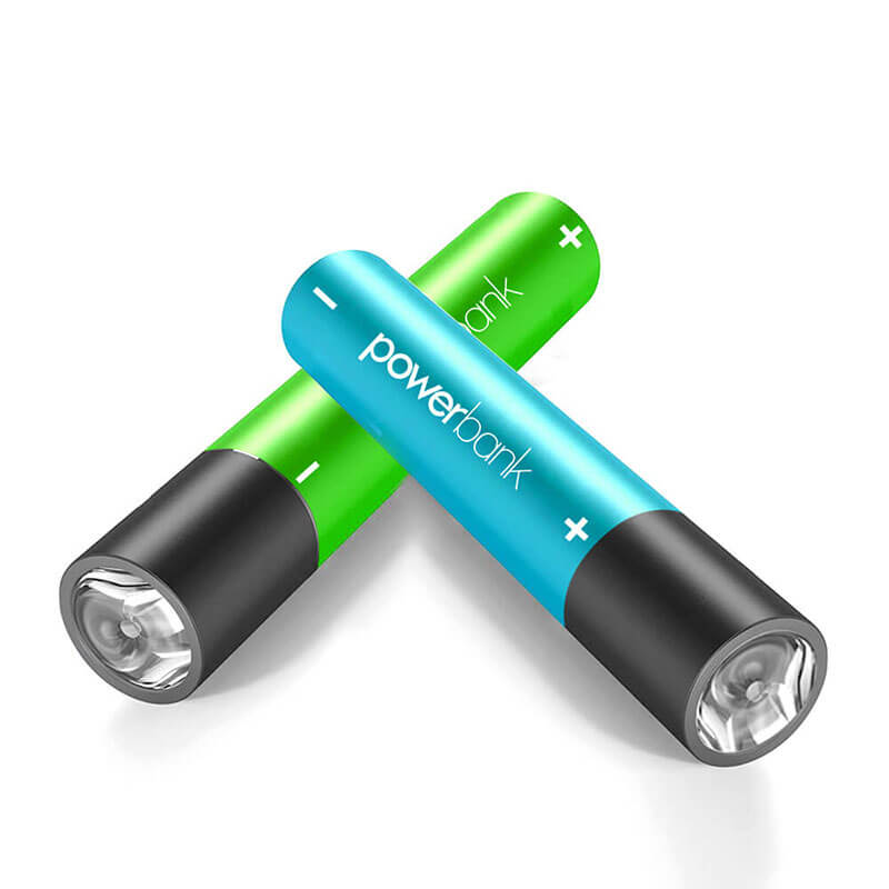 Lipstick-Sised Přenosný nabíječ s LED Flashlight